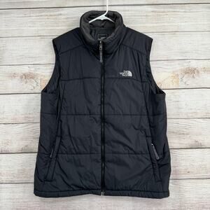 The North Face Insulated Puffer Vest Mens Large Black Full Zip Outdoor